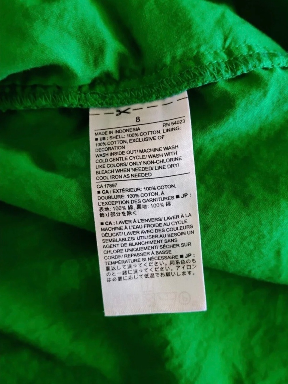 Banana Republic Bright Green Eyelet Mini Dress - Picture 4 of 4